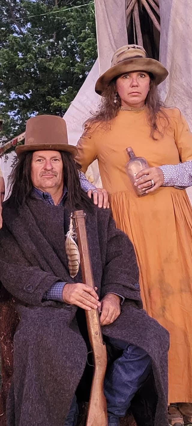 Warpony Productions provides a costume for customers to wear for pictures.